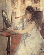 Berthe Morisot Young Woman powdering Herself USA oil painting artist